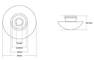 Накладка на слив для раковины ABBER AC0014 белый